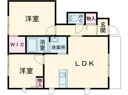 シャーメゾン紀水III(2LDK/1階)の間取り写真