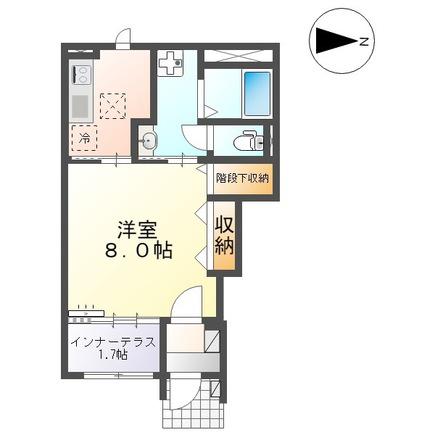 MAISON SAKURA B(1K/1階)の間取り写真