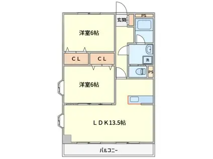 ガーデンアネックス(2LDK/4階)の間取り写真