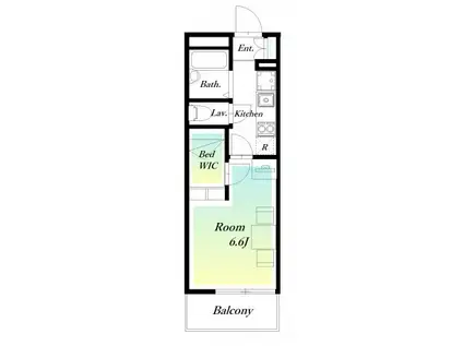 レオパレス青柳(1K/3階)の間取り写真