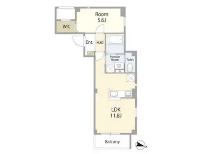 NELYS(1LDK/2階)の間取り写真