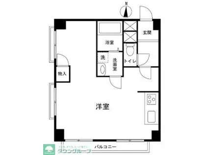 ハイライフ用賀(ワンルーム/7階)の間取り写真