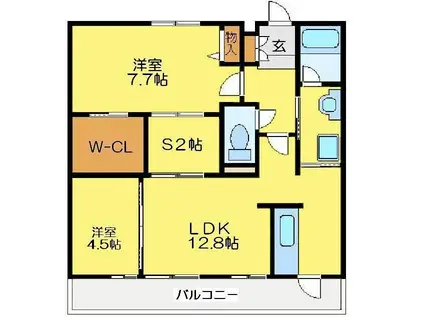 メゾン・ド・大手町(2SLDK/4階)の間取り写真
