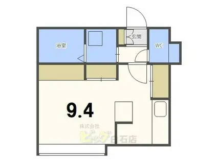 ロワブリック(1K/2階)の間取り写真