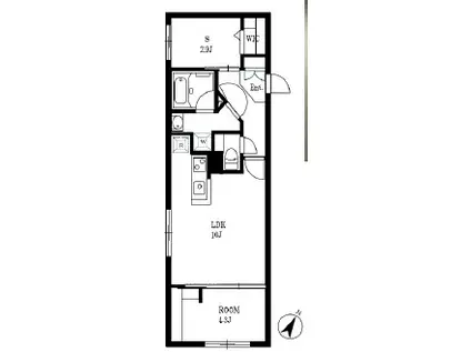 ALATO EKODA(1SLDK/1階)の間取り写真