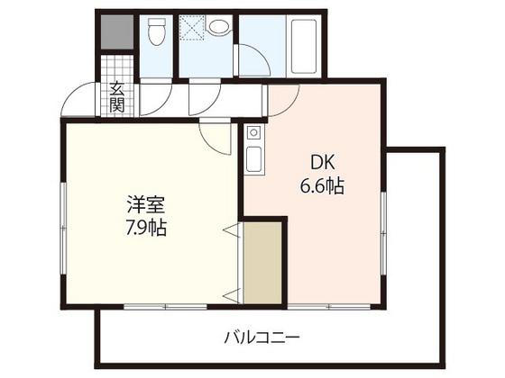 アンブシュール京橋(1DK/8階)の間取り写真
