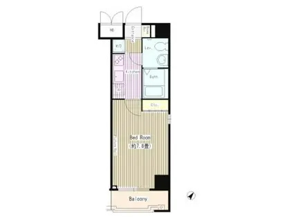 ハイトサーブル川崎(1K/9階)の間取り写真