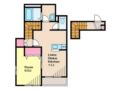 OREI-JON オレイジョン(1LDK/2階)の間取り写真