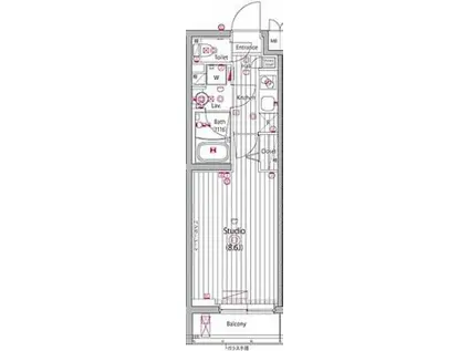 ガーラ・グランディ小竹向原(1K/1階)の間取り写真