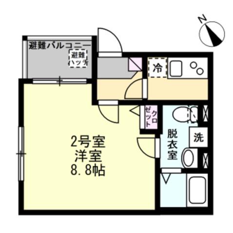ベイルーム横須賀衣笠(1K/1階)の間取り写真
