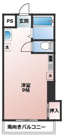 イーストウッド(ワンルーム/6階)の間取り写真