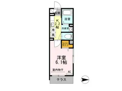 LA CASA DI MARI(1K/1階)の間取り写真