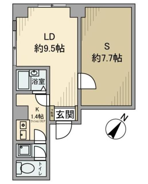 齋藤ビル(1LDK/1階)の間取り写真