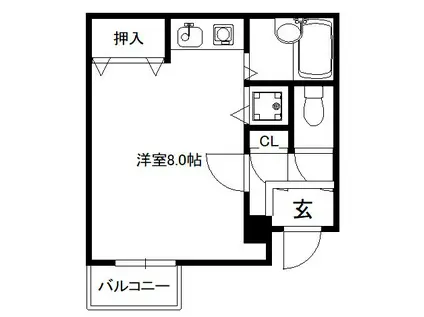 トラスティ21(1K/1階)の間取り写真