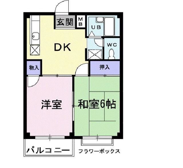 エルディム寿(2DK/1階)の間取り写真