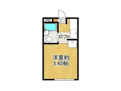 メゾンフラワーII(ワンルーム/2階)の間取り写真