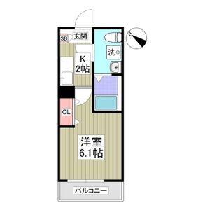 DELIGHT TOWN北本(1K/3階)の間取り写真
