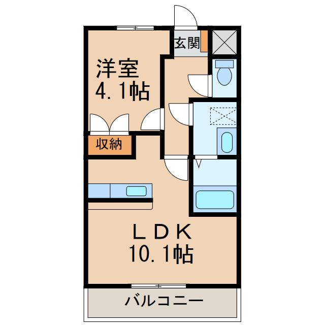 グランシャリオ(1LDK/2階)の間取り写真