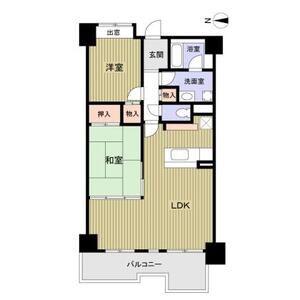 パレ清水が丘(2LDK/2階)の間取り写真