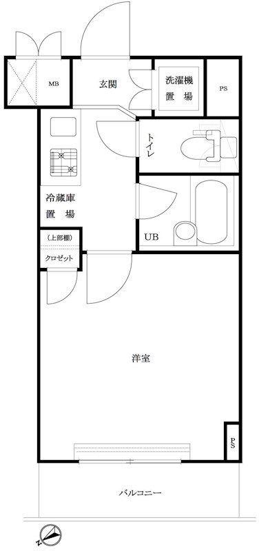 ルーブル中村橋弐番館(1K/2階)の間取り写真
