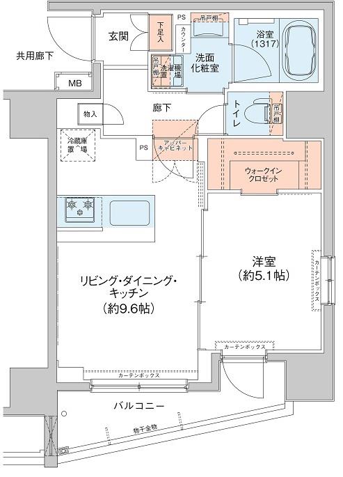 アジールコート新高円寺(1LDK/2階)の間取り写真