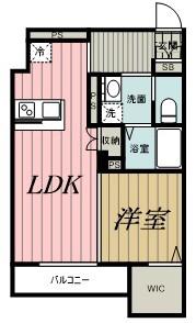 SERENITE VERTE(1LDK/2階)の間取り写真
