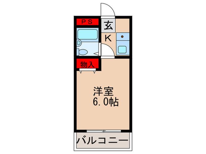 ロイヤル淡路(1K/3階)の間取り写真