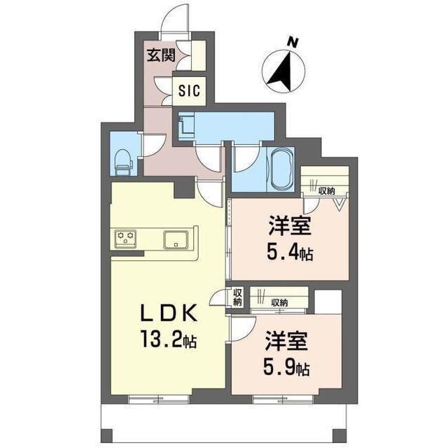 ウイスタリア(1LDK/1階)の間取り写真