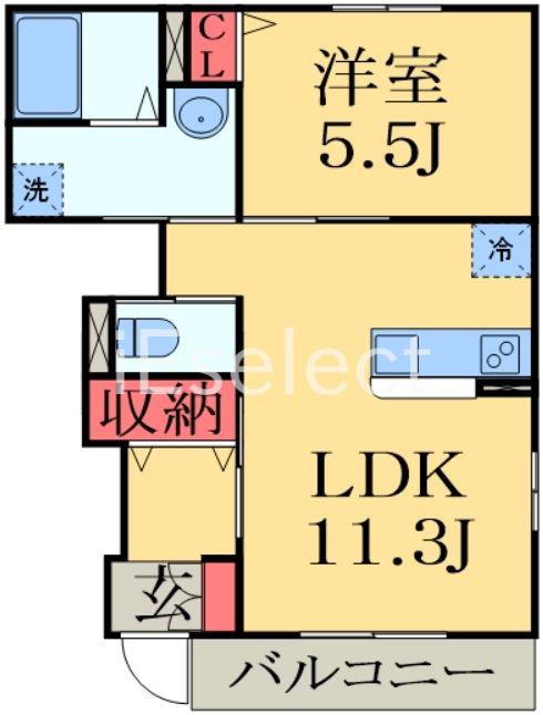 SUNNYWELL HAYANO(1LDK/1階)の間取り写真