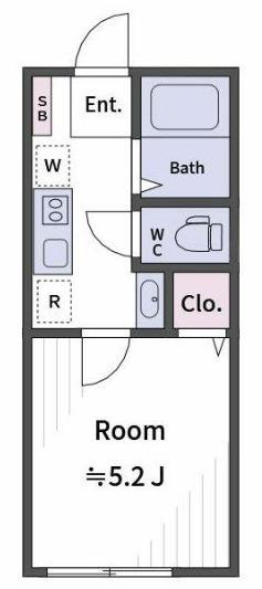 LAB RESIDENCE KANOEDAI(1K/1階)の間取り写真