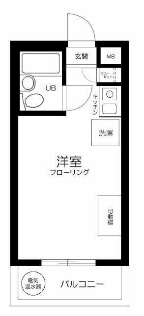 メゾン千代田(ワンルーム/6階)の間取り写真
