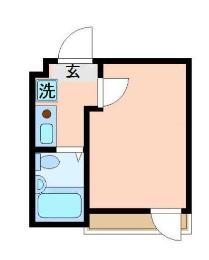 イルビラージュ蒲田(1K/2階)の間取り写真