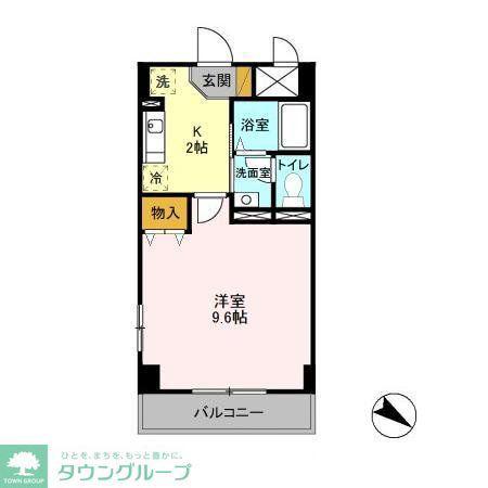 ラティニア(1K/6階)の間取り写真