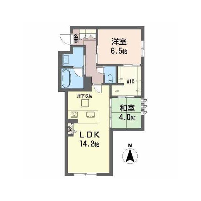 シャーメゾンCOMFORZA(2LDK/1階)の間取り写真