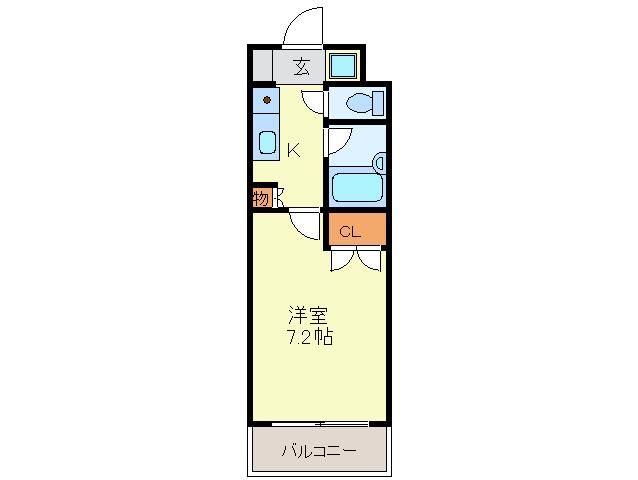 ステーション高宮一番館(1K/3階)の間取り写真