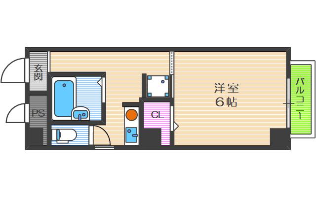 ファミーユ河村(1K/2階)の間取り写真