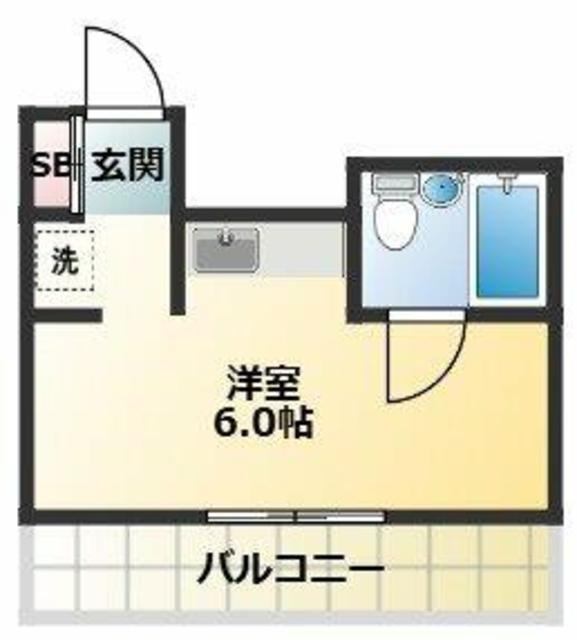 メイプルハイムⅡ(ワンルーム/3階)の間取り写真