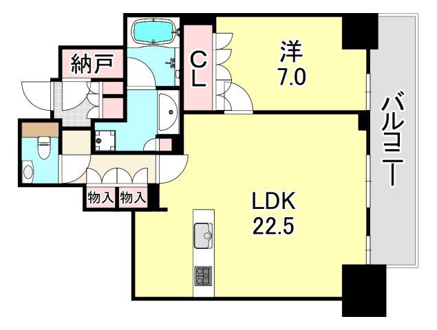 ザ・パークハウス神戸タワー(2LDK/11階)の間取り写真