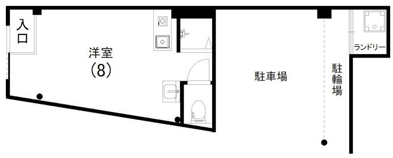 RENTA和地山(ワンルーム/1階)の間取り写真