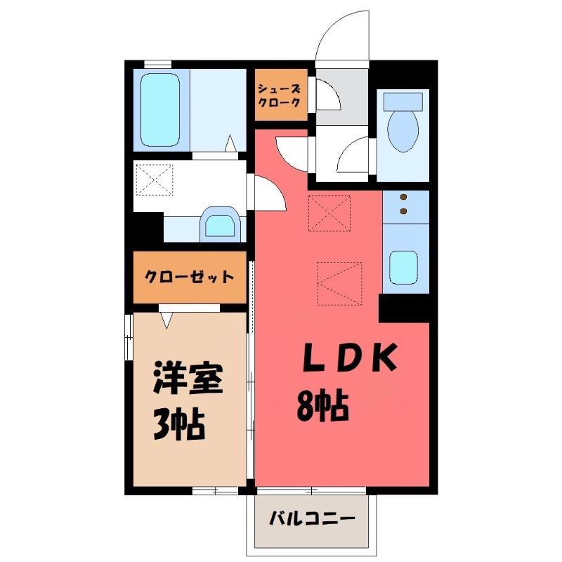 エスプラード(1LDK/2階)の間取り写真