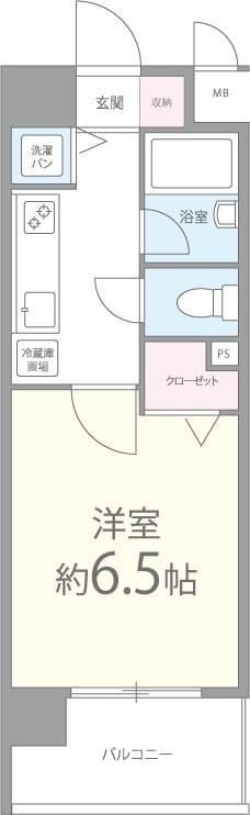 ラ セデュクシオン(1K/2階)の間取り写真