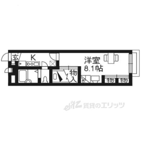 レオパレスWILDBOAR(1K/2階)の間取り写真