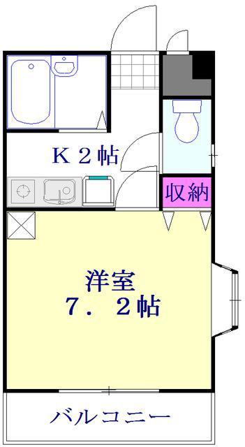 イーグルマンション(1K/3階)の間取り写真