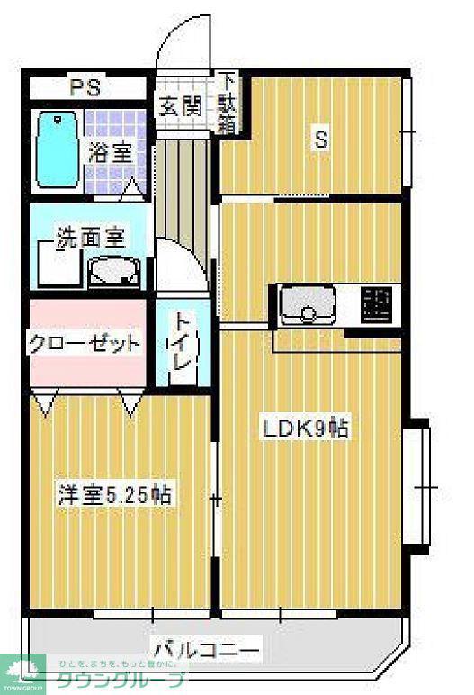 コーポ長瀬第8(1SLDK/2階)の間取り写真