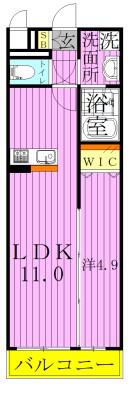 グランジュテⅡ(1LDK/1階)の間取り写真