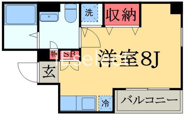 TOFスクエア(ワンルーム/3階)の間取り写真