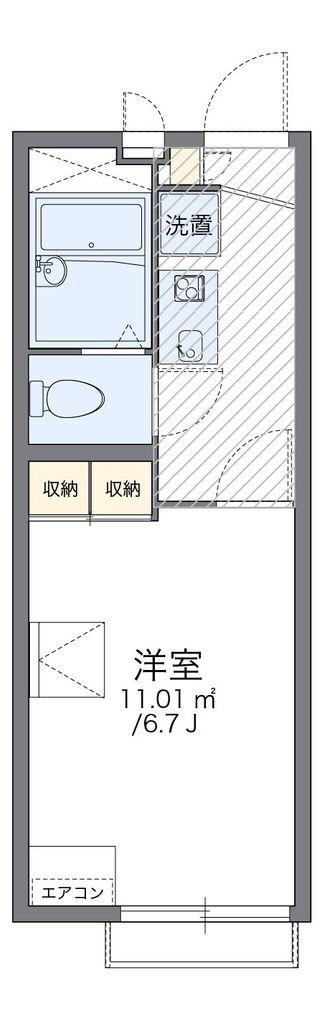 レオパレスレジデンス(1K/2階)の間取り写真