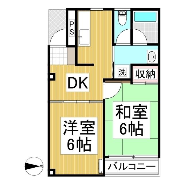 第一原マンション(2DK/2階)の間取り写真