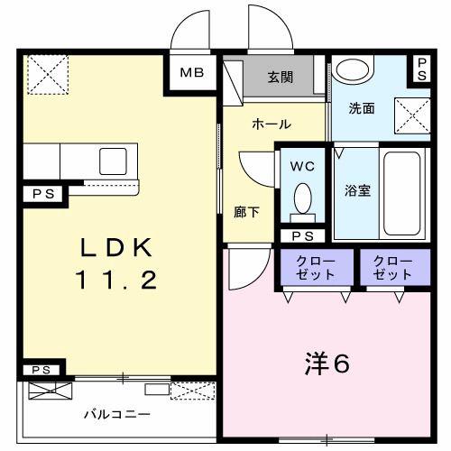 ティエラ・ナタール(1LDK/3階)の間取り写真