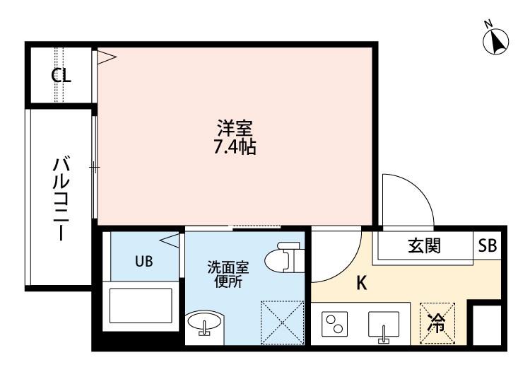 N&A HOME 露橋(1K/3階)の間取り写真